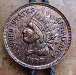 INDIAN HEAD PENNY BOLO TIE