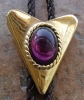 GLASS STONE BOLO TIE
